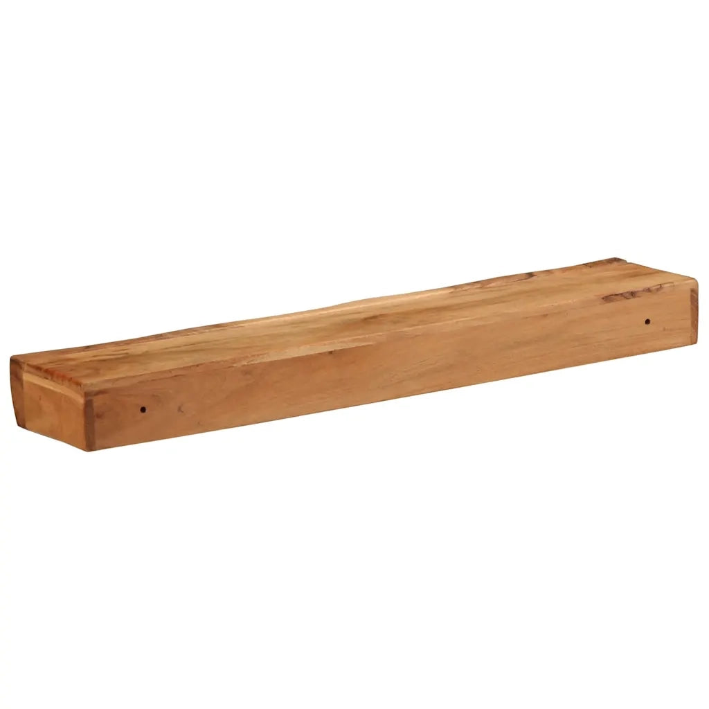 2 pz Mensole da Parete | Scaffali a Parete | Ripiano a parete 80x17x8 cm in Legno Massello di Acacia