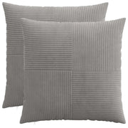 Federa 2 pcs ALMELO Grigio Chiaro 70 x 70 cm corduroy 915589