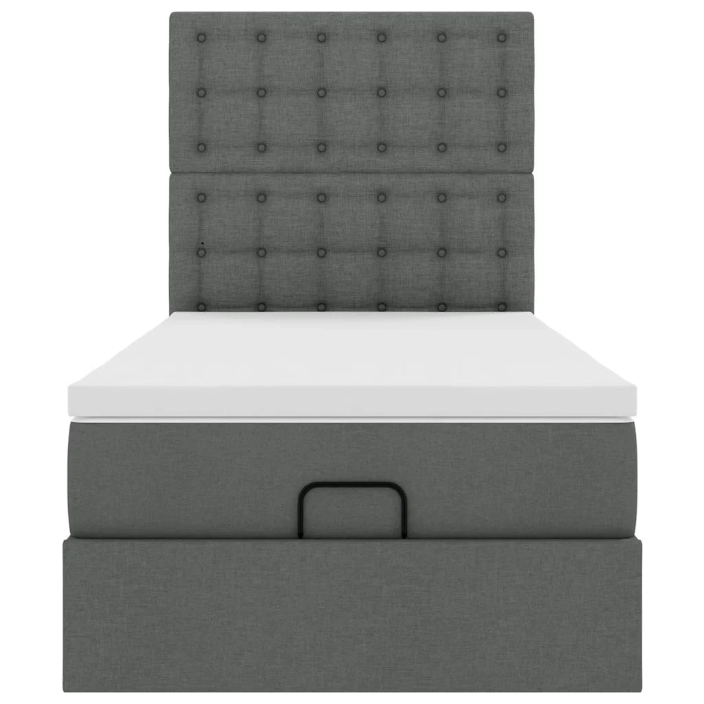 Struttura Letto Pouf con Materasso 180x200 cm in Tessuto 3313279