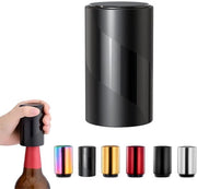 Opener per bottiglia magnetico a spinta - Gadget da cucina per uomini - Regalo per l'amante del birra - In acciaio inossidabile - Dimensioni compresse 8,6 cm x 5,2 cm