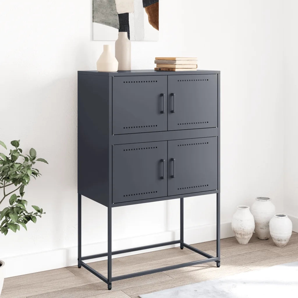 Credenza Antracite 68,5x38,5x107 cm in Acciaio