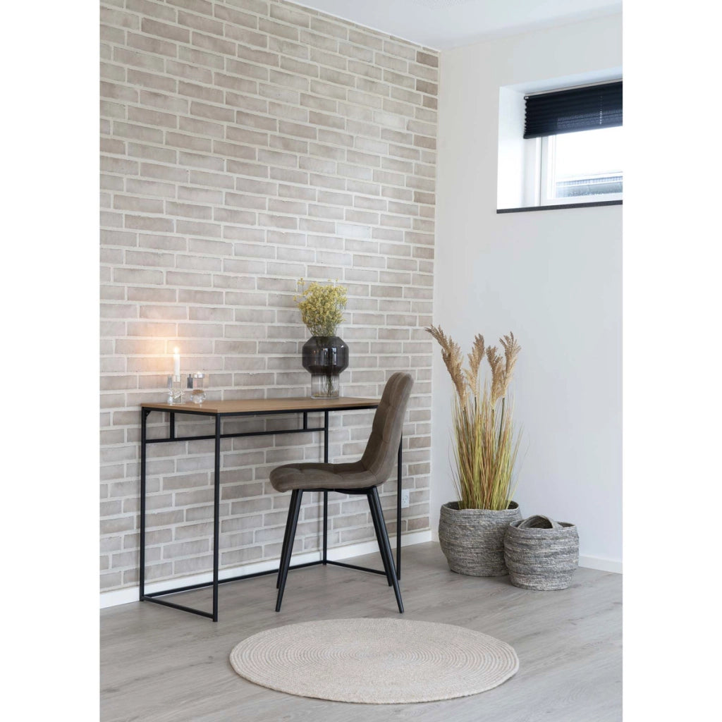 Set di 2 Sedie Middelfart, Marrone, Microfibra, 55x44x86 cm