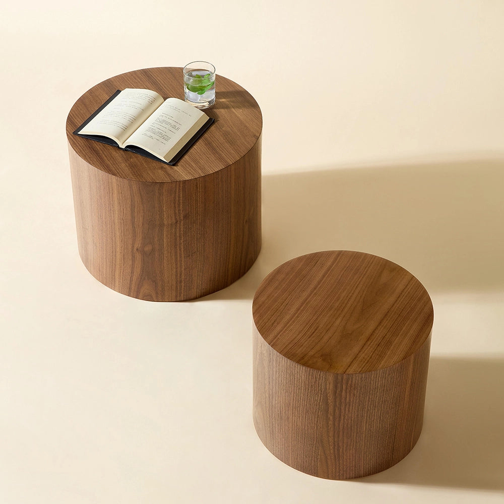 Set di 2 tavolini modulari impilabili - Xylo - Nero e 2 colori, convertibili e poco ingombranti per il soggiorno ?480*380+ ?380*320