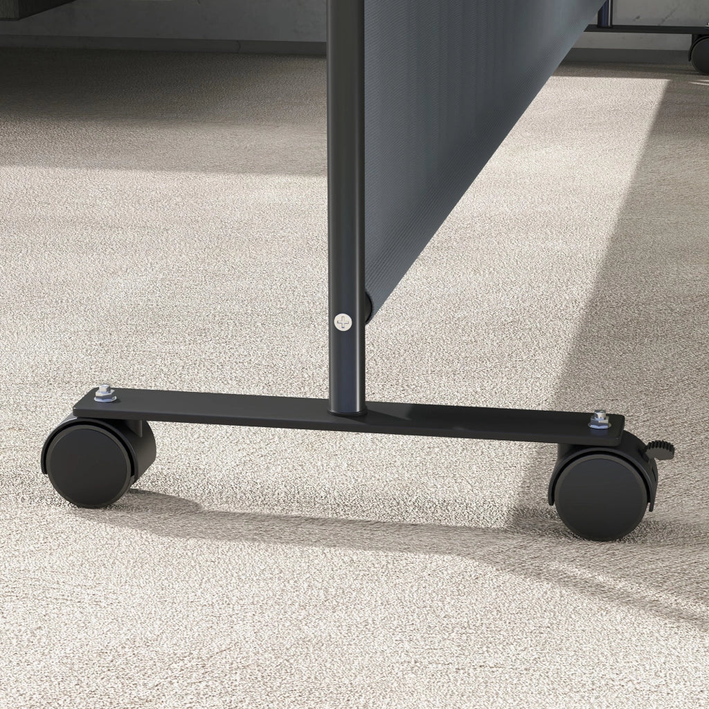 Paravento da esterno per giardino, terrazza e balcone con ruote ¨C zephmum ¨C grigio 183x30x181 cm
