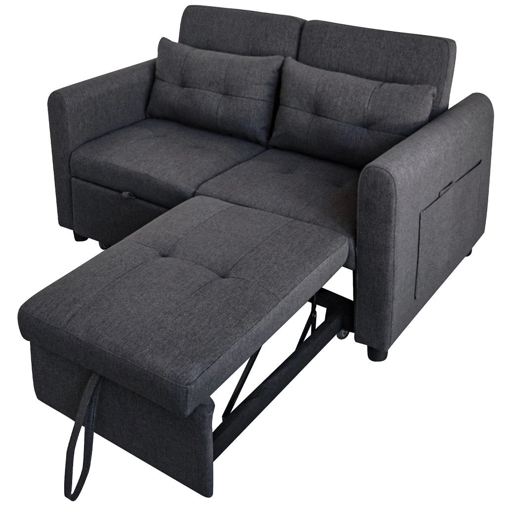 Divano Letto 3 in 1 con Schienale Regolabile e Cuscini ¨C MINIMAL ¨C Estraibile, USB, Tessuto