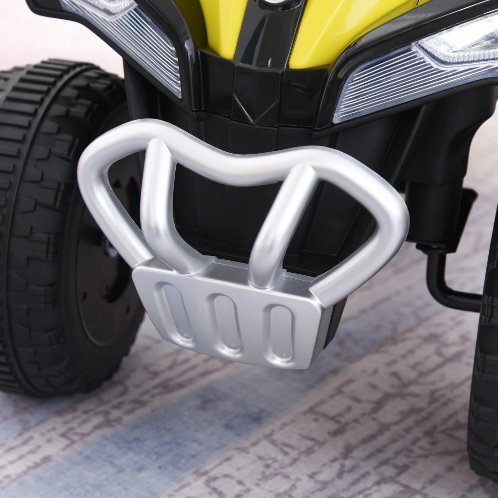 Quad per Bambini a Spinta Manuale con Suoni Integrati Giallo