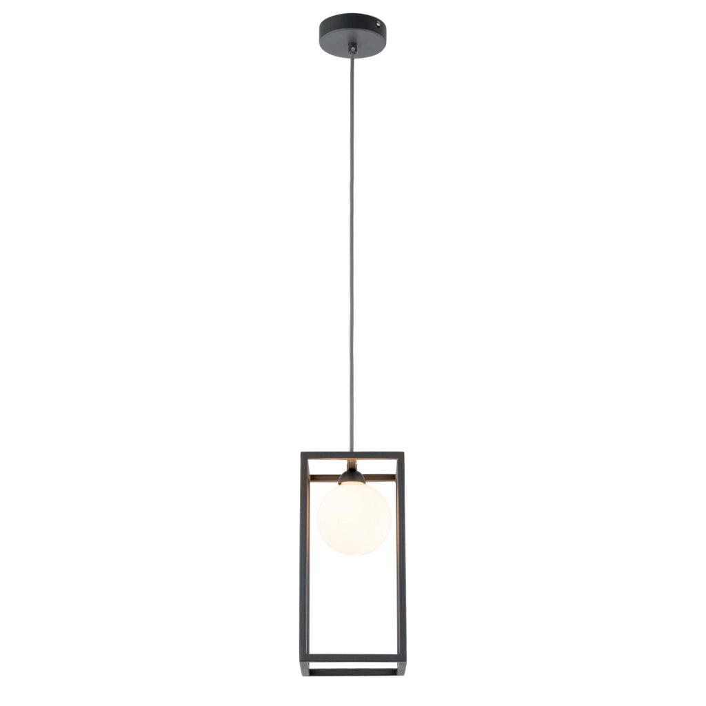Italux Daisy lampada a sospensione industriale grigia Ø14 G9