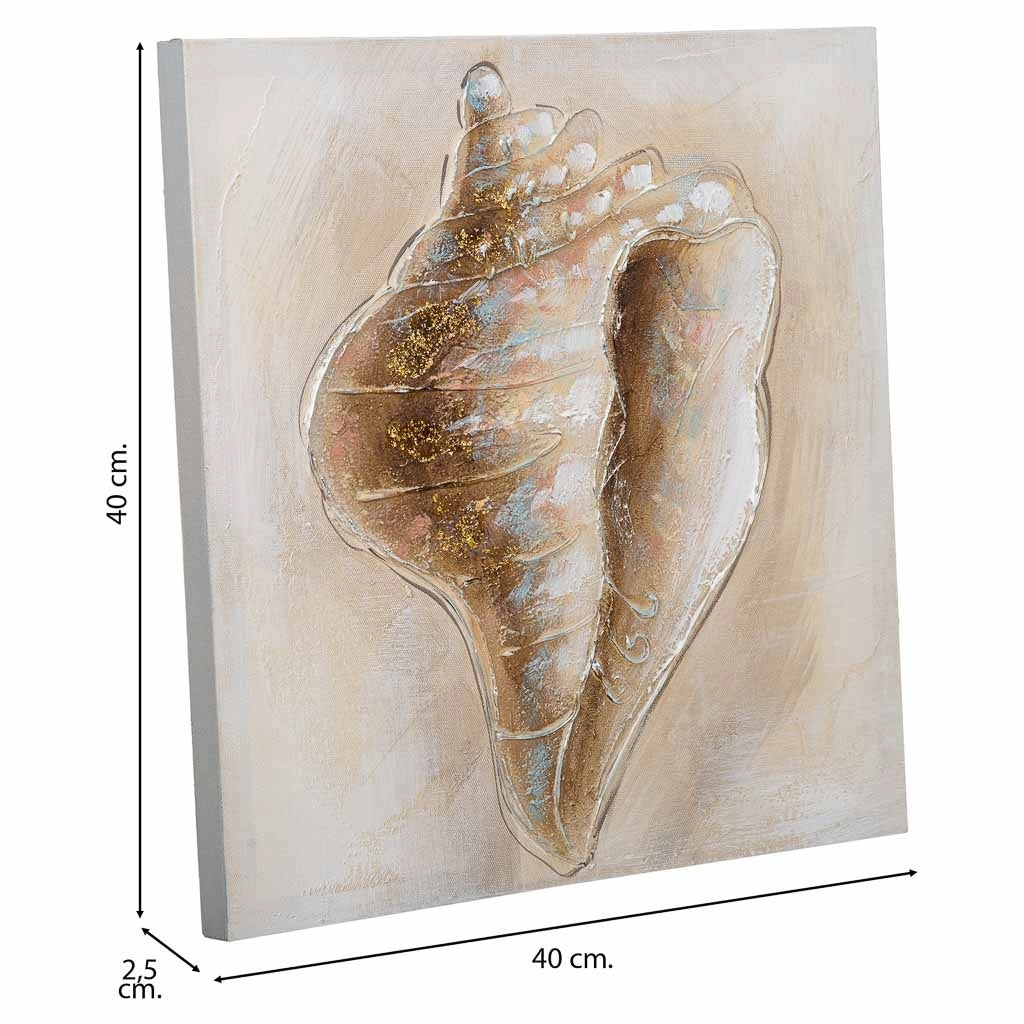 Quadro dipinto a mano con rilievo grigio 40x40x2,5h