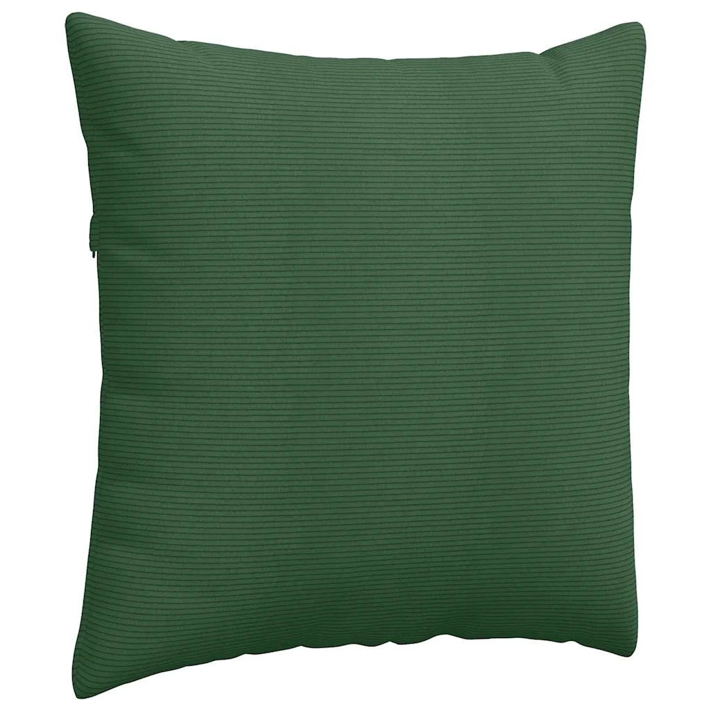 Cuscini da Divano 2 pz | Cuscini per sedie Verde Scuro 80 x 80 cm Tessuto in Cords