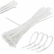 Trade Shop - Set 100 Fascette Plastica Per Cablaggio 7,6 X 450mm Stringi Cavo Bianche B4576 -