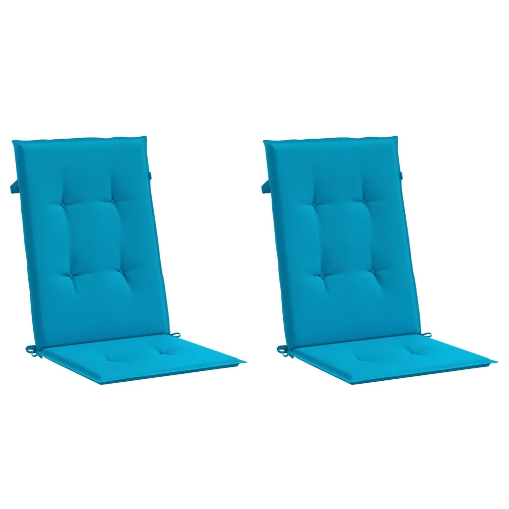 Cuscini per Sedie 2 pz Blu 120x50x3 cm in Tessuto 43183