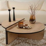 Mansue, Tavolino da Salotto Portariviste, 90x60x35h cm Marrone Quercia