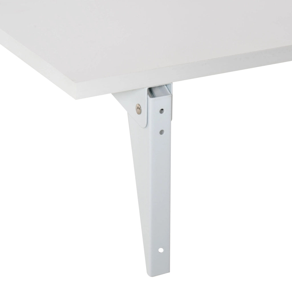 Tavolino Pieghevole Salvaspazio ¨C zephmum ¨C MDF e Metallo Bianco 60x40x20cm