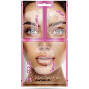 Trade Shop - Maschera Viso Diy Pink 30+6gr In 3 Fasi Fai Da Te Illuminante Idratante Per La Pelle -