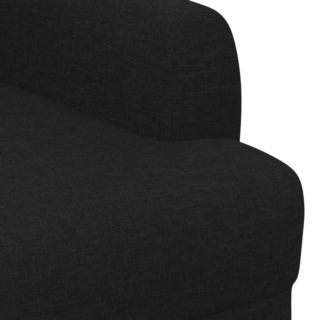 Loveseat con bottoni imbottiti Nero 116 x 67 x 80 cm Tessuto 42041777