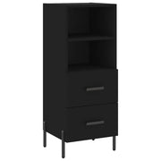 Buffet credenza cassettiera mobiletto mobile contenitore organizer per cucina soggiorno salotto 34,5 x 34 x 90 cm legno ingegnerizzato nero 02_0035909