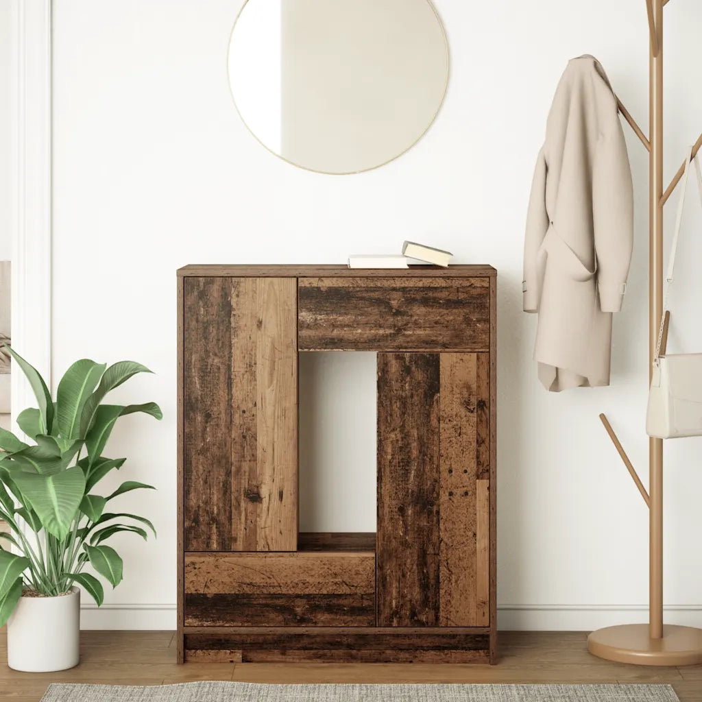 Credenza con Cassetti e Ante Legno Antico 73x31x90 cm