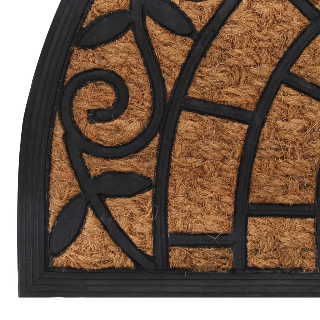 Zerbino semicircolare antiscivolo per interni ed esterni 45 x 75 cm gomma nera 02_0046202