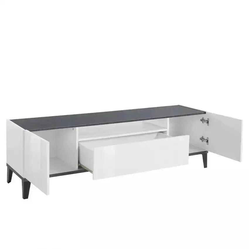 Porta TV Sunrise Bianco Lucido - 160 x 40 x 47 cm