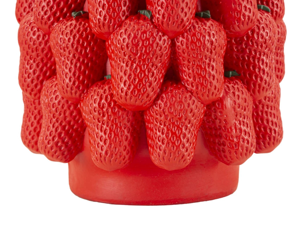 Vaso Strawberry Ø20x32 cm in Resina Rosso