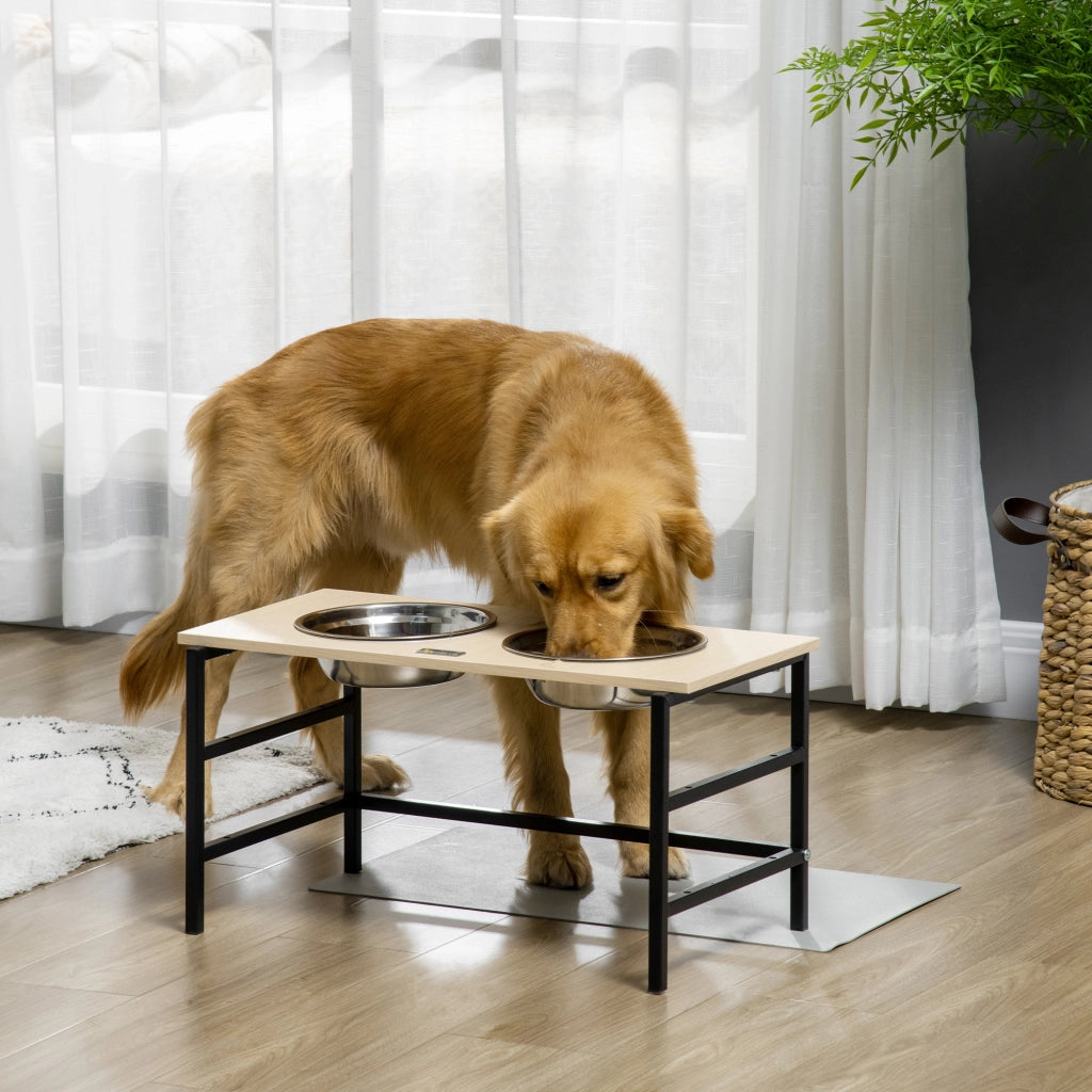 Ciotola per Cani Regolabile in Altezza con 2 Ciotole Amovibili in Acciaio ¨C Minimal ¨C Grigio