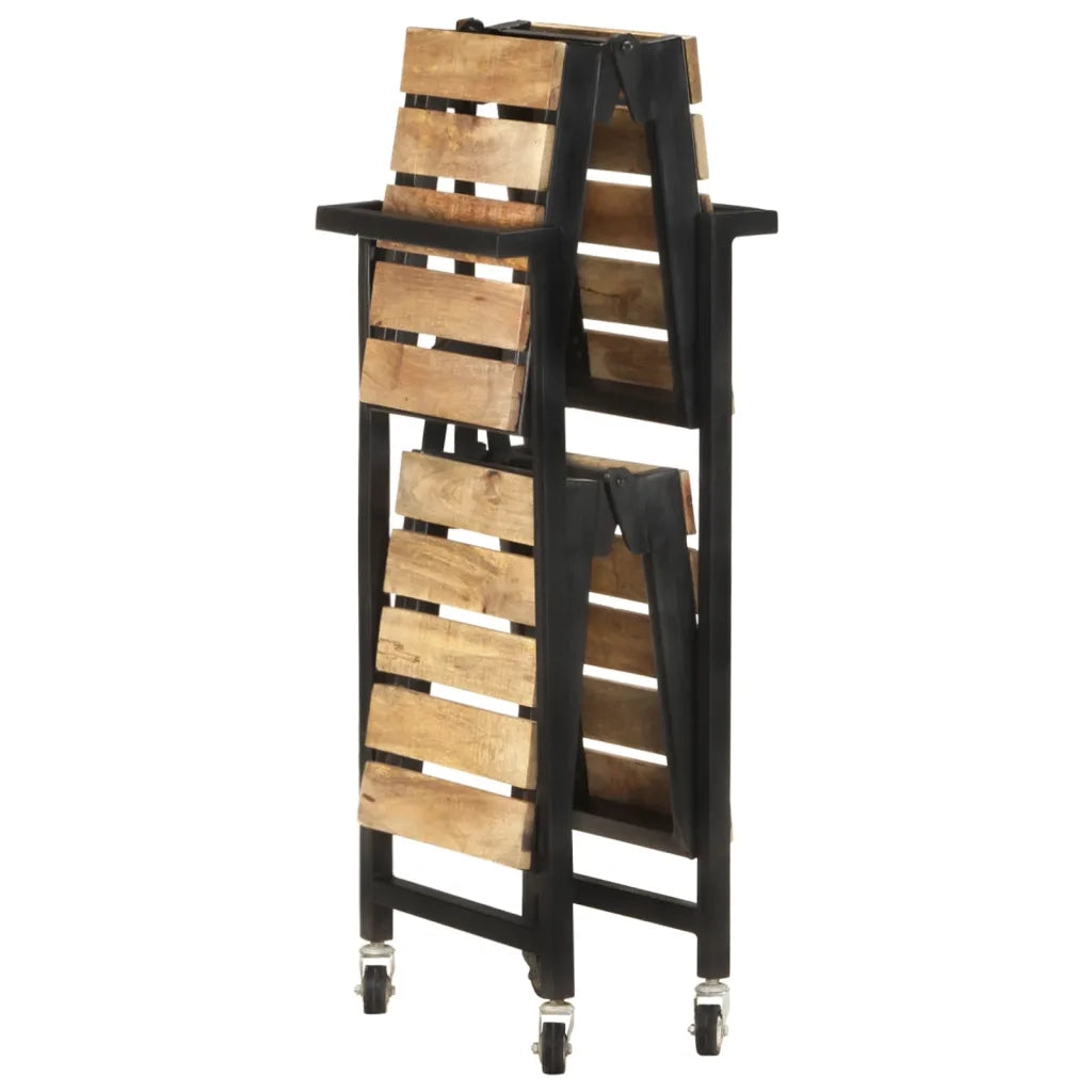 Carrello da Cucina 87x36x81 cm in Legno Massello di Mango cod mxl 62804