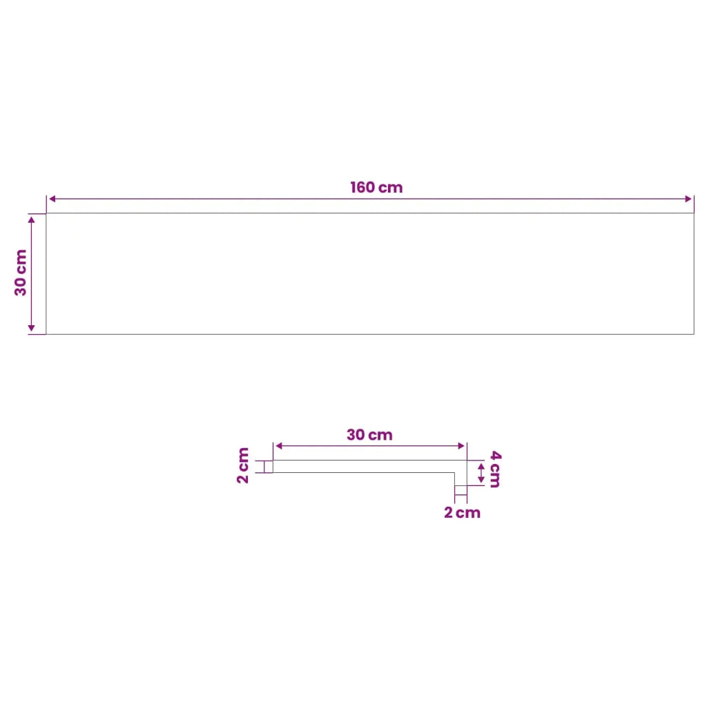 Soglie per finestre 2 pz Marrone Chiaro 160 x 30 x 2 cm 42048198