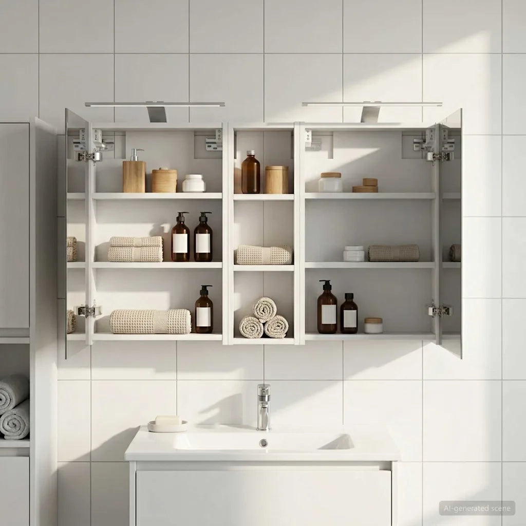 Set di Armadi da Bagno con porta 3 pcs 100 x 10,5 x 60,5 cm 3403704