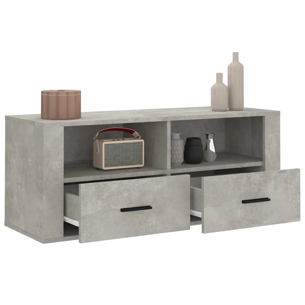 Mobile per TV Grigio Cemento 100x35x40 cm Legno Multistrato cod mxl 26520