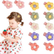 Spille per capelli per bambine - Spille a fiori in peluche - Clip per capelli in peluche - Spille per capelli per bambine - Piccole spille per capelli a fiori in peluche - Spille per capelli per bambine - Accessori per capelli - Accessori per bambine