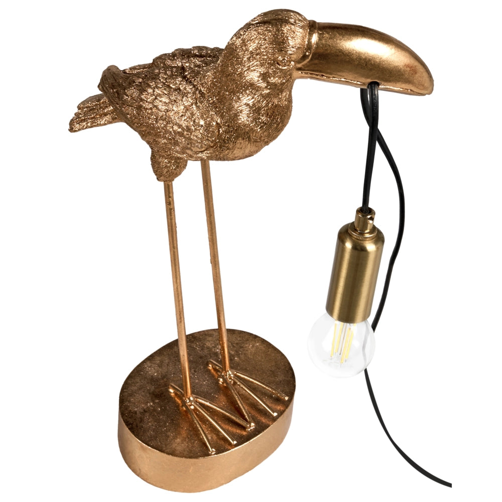 Lampada da tavolo in poliresina oro Luce da comodino Lampada da lettura a tema animale Soggiorno Camera da letto Stile glam