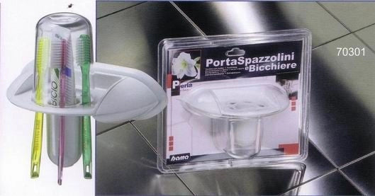 Bicchiere Portaspazzolini da apendere Perla bama