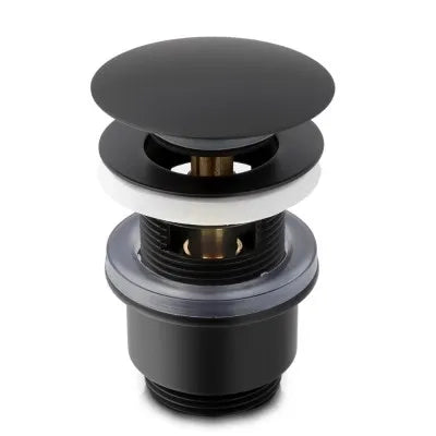 Set miscelatori lavabo alto e bidet nero opaco con piletta click clack  York