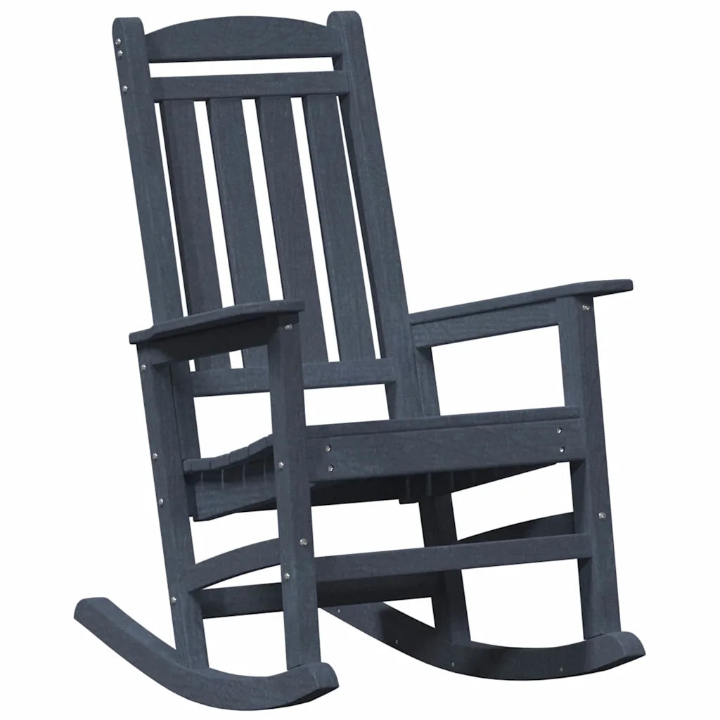 Sedia a dondolo da giardino Blu navy 92 x 70 x 108cm HDPE 42006614
