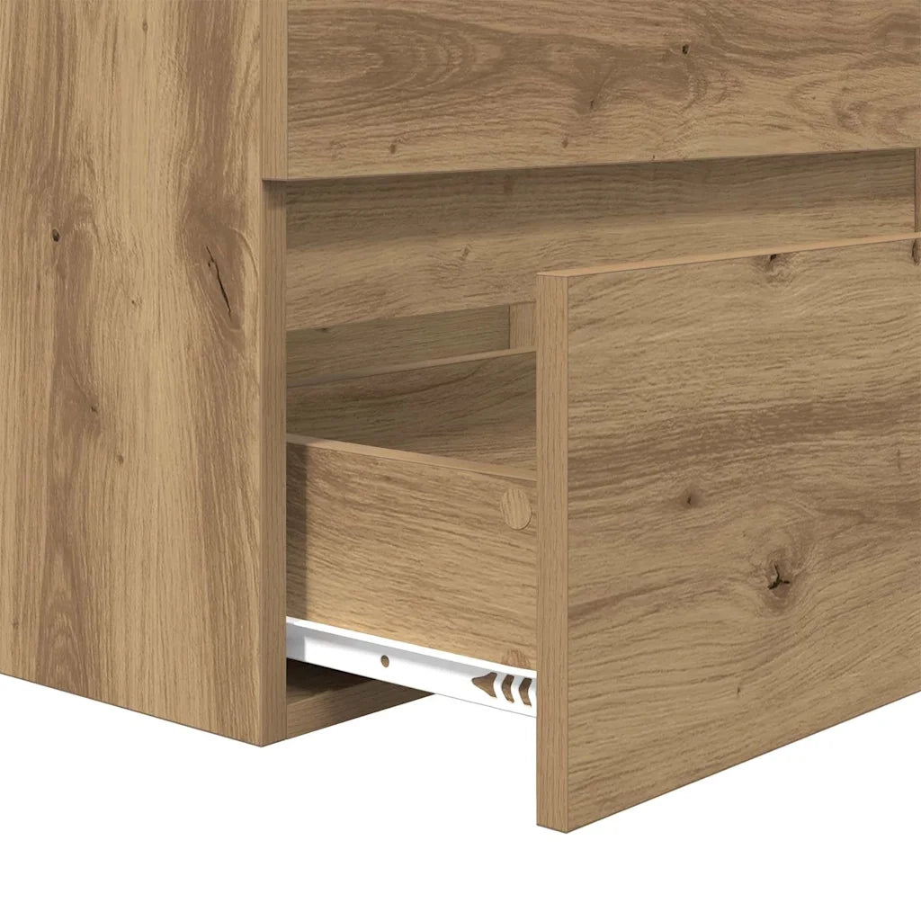 vidaXL Set di mobili per il bagno 3 pcs rovere artigianale