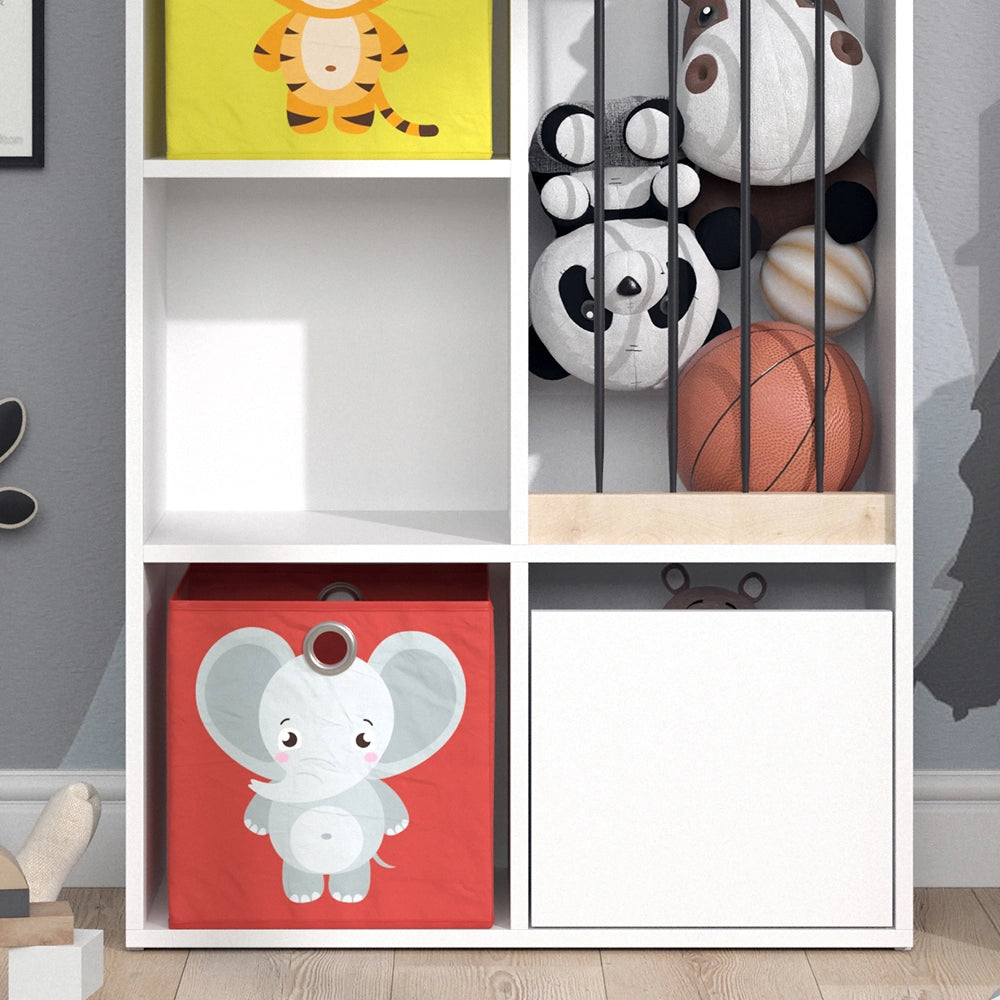 Vicco Libreria bambini Bianco 72 x 107.8 cm con 2 scatole pieghevoli opt.2