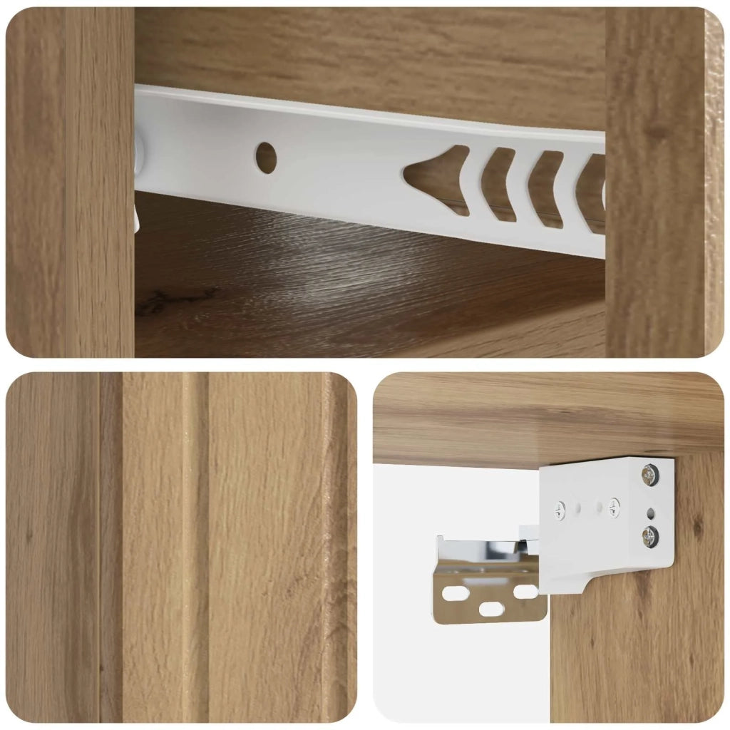 Mobiletto da notte a muro Rovere Artigianale 49 x 34,5 x 24 cm 898293