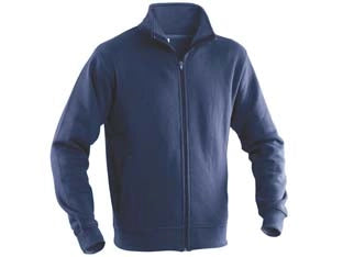FELPA CON ZIP COTONE E POLIESTERE  tg.XL  navy