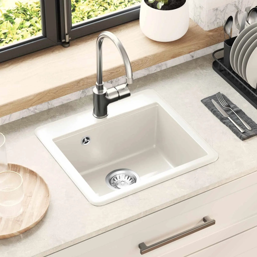 Lavello Bianco 470 x 440 mm Granito CFW9491369