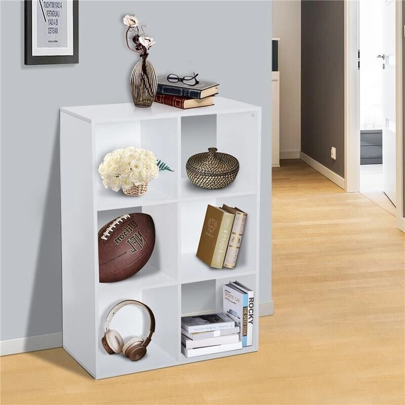 LIBRERIA CON 6 SCOMPARTI CUBO 91.5 X 29.5 X 61.5 CM BIANCA
