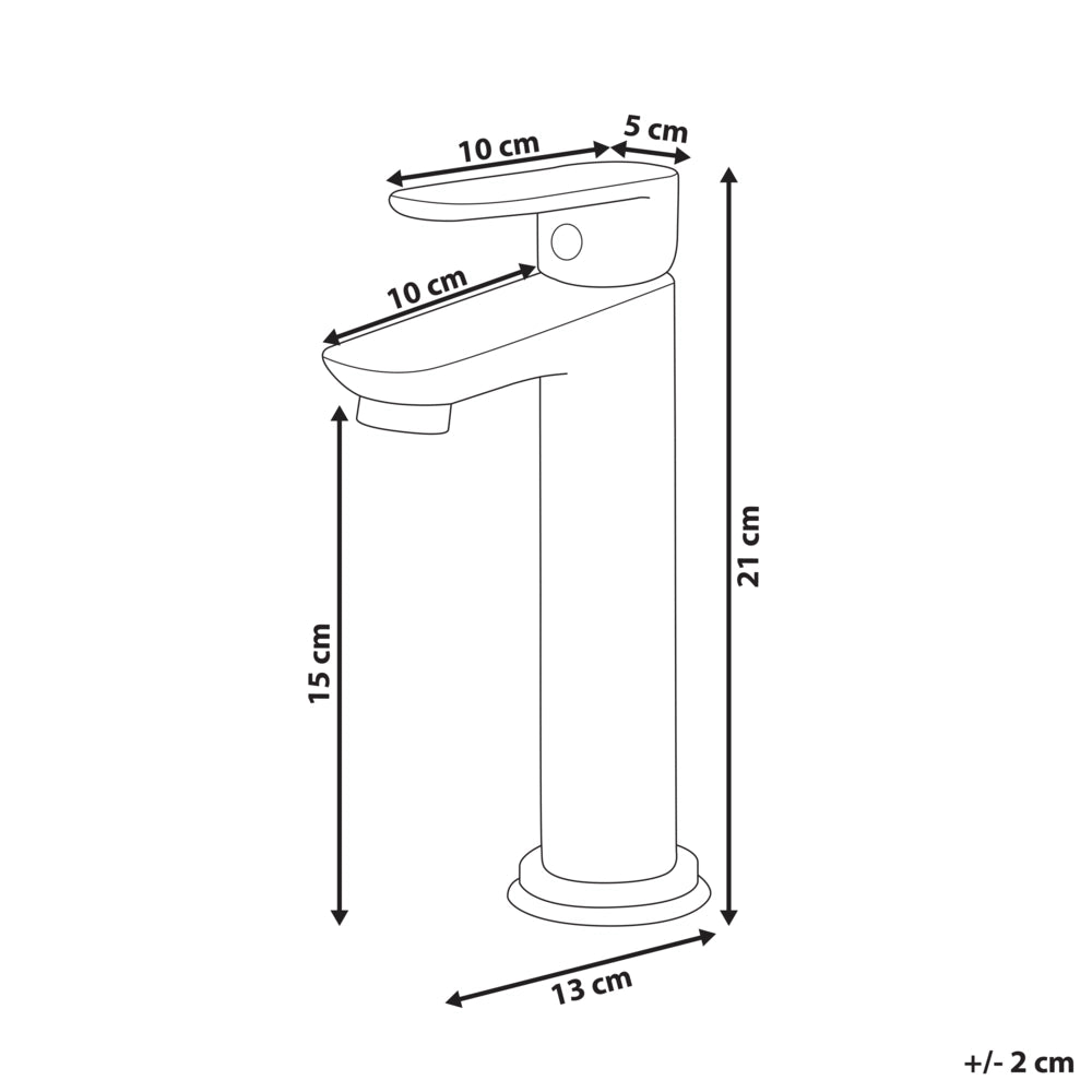 Elegante rubinetto per lavabo in ottone cromato monocomando 21 cm Accessori bagno moderni argento