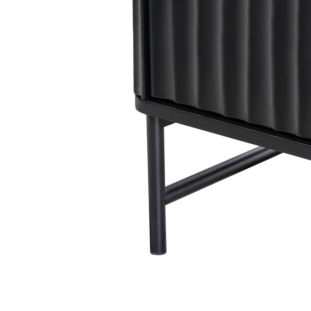Mobile TV in MDF nero effetto marmo moderno 140 x 40 cm stile moderno contemporaneo