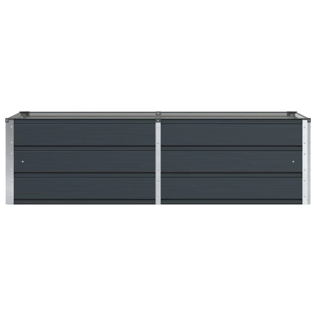 Fioriera moderna dal design industriale 160 x 80 x 45 cm per uso interno ed esterno in acciaio antracite 02_0059225