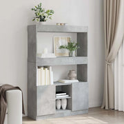 Credenza Grigio Cemento 92x33x140 cm in Legno Multistrato 3309612
