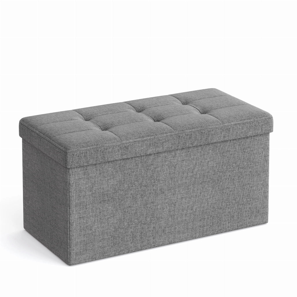 VALORA Pouf Organizer per riporre oggetti, Grigio Chiaro - LSF47G