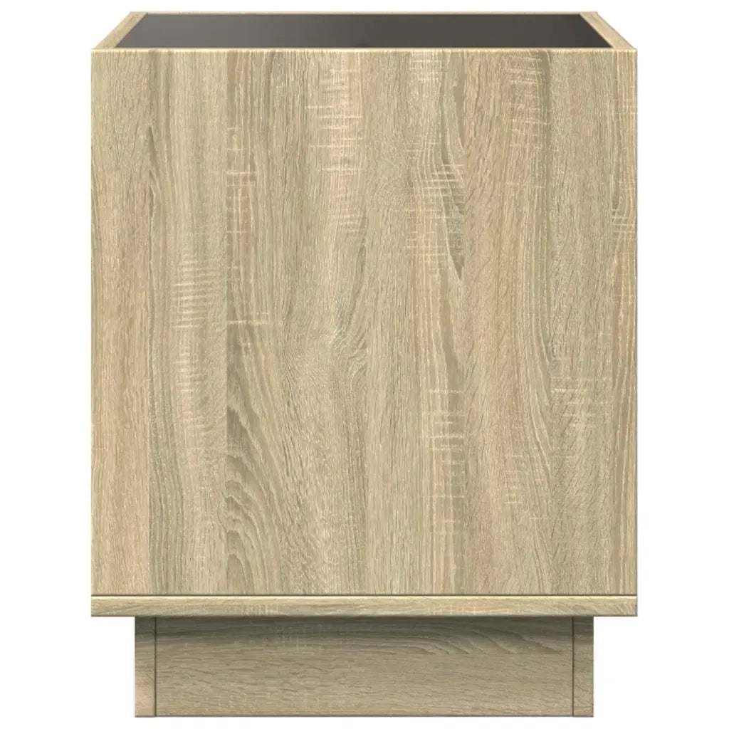 Comodino con LED Infinity Rovere Sonoma 40x40x50 cm