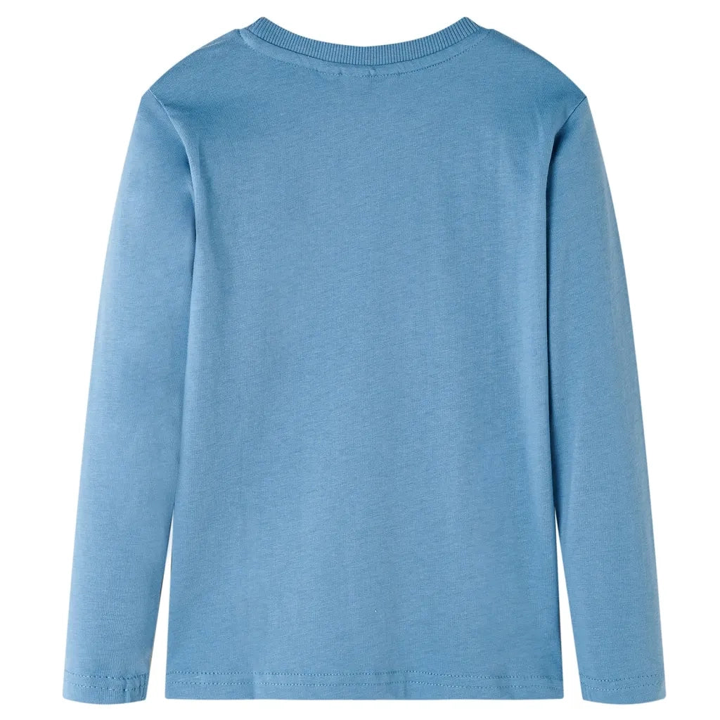 Maglietta da Bambino a Maniche Lunghe Blu Medio 92 12844