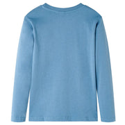 Maglietta da Bambino a Maniche Lunghe Blu Medio 92 12844