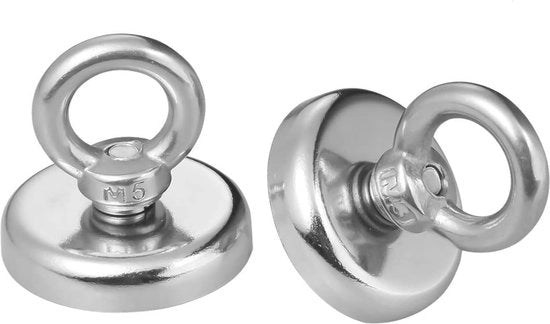 Magnetico Neodymium - Diametro 32 mm - Forza di Trazione 30 kg - Grappolo Magnetico Superforte (2 Pezzi)