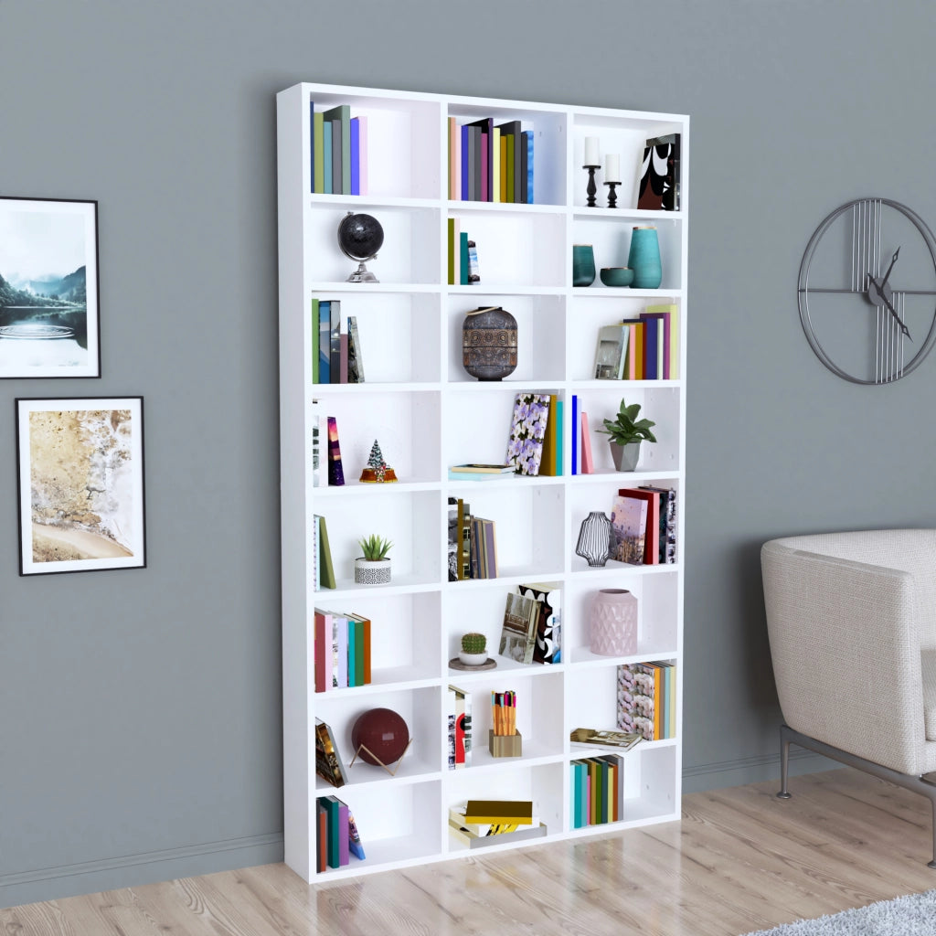 Libreria Stretta Askvoll con 24 Scomparti 178 x 102 x 16 cm - Bianco [en.casa]